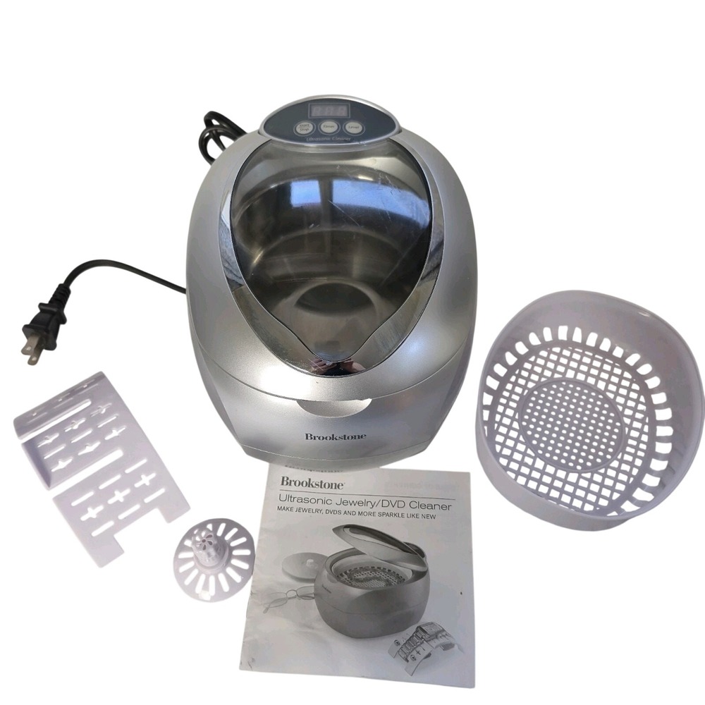 Brookstone Ultrasonic Cleaner Jewelry DVD Eyeglass Watches & More CD-7830A